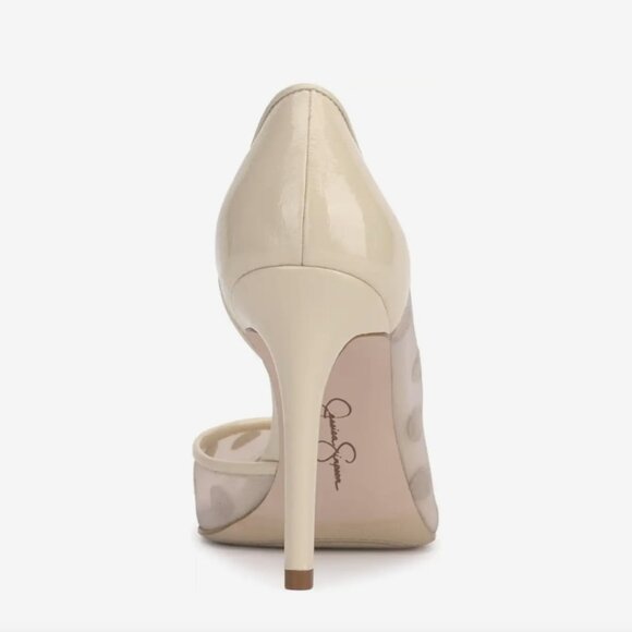 NEW JESSICA SIMPSON Prizma High Heel Polka Dot Pumps ivory 253 - Picture 4 of 7